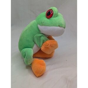 Wild Republic Green Tree Frog Plush Wrist Hugger Stuffed Animal Toy 8"
